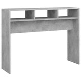 Console Table Concrete Grey 105x30x80 cm Engineered Wood - Front View