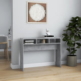 Console Table Concrete Grey 105x30x80 cm Engineered Wood - Side View
