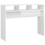 Console Table High Gloss White 105x30x80 cm Engineered Wood - Front View