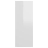 Console Table High Gloss White 105x30x80 cm Engineered Wood - 45-Degree Angle