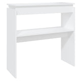Console Table White 80x30x80 cm Engineered Wood - Front View