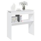 Console Table White 80x30x80 cm Engineered Wood - Side View