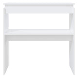 Console Table White 80x30x80 cm Engineered Wood - Top-Down View