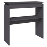 Console Table Grey 80x30x80 cm Engineered Wood