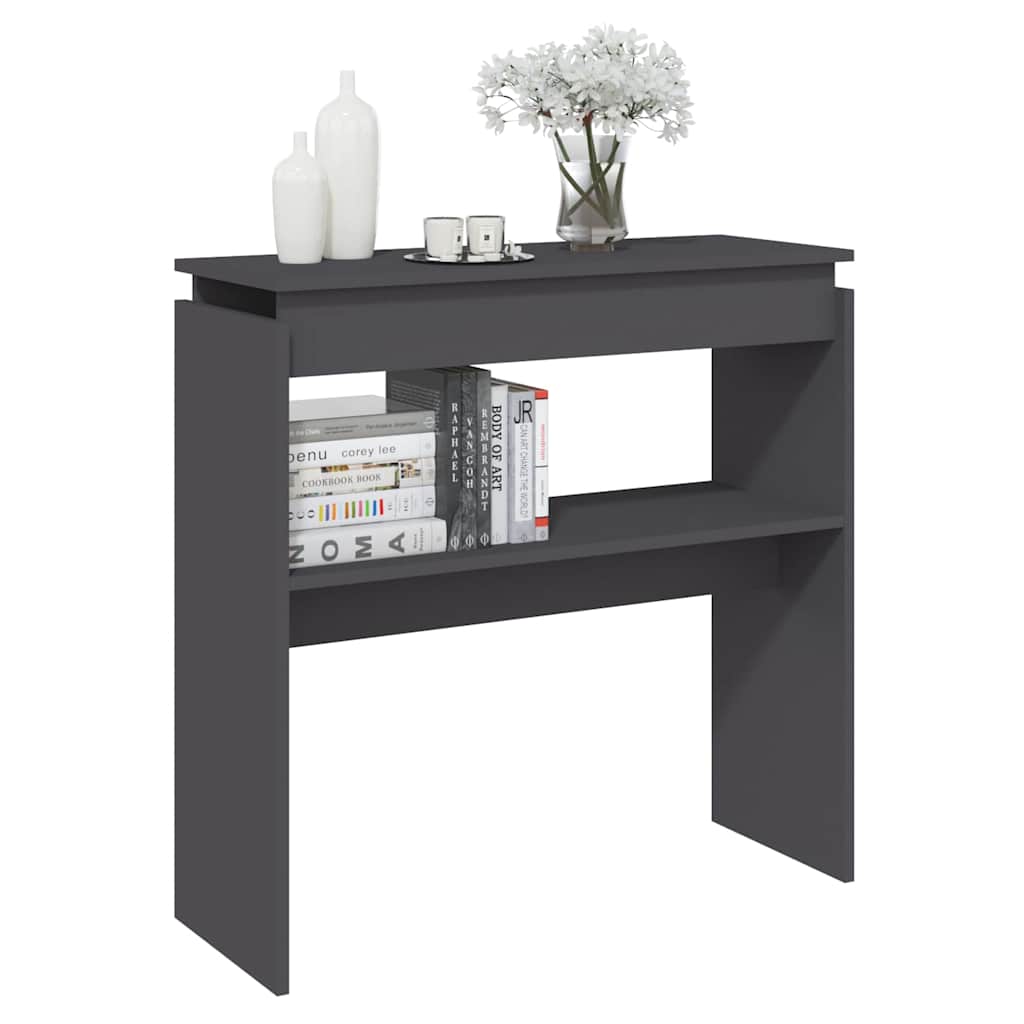 Console Table Grey 80x30x80 cm Engineered Wood