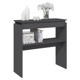 Console Table Grey 80x30x80 cm Engineered Wood - Side View