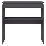 Console Table Grey 80x30x80 cm Engineered Wood - Top-Down View