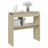 Console Table Sonoma Oak 80x30x80 cm Engineered Wood - 45-Degree Angle