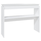 Console Table White 102x30x80 cm Engineered Wood