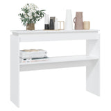 Console Table White 102x30x80 cm Engineered Wood - Side View