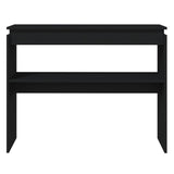 Console Table Black 102x30x80 cm Engineered Wood
