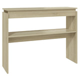 Console Table Sonoma Oak 102x30x80 cm Engineered Wood - Front View