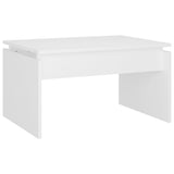 Coffee Table White 68x50x38 cm Engineered Wood - Front View