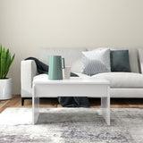 Coffee Table White 68x50x38 cm Engineered Wood - Side View