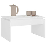 Coffee Table White 68x50x38 cm Engineered Wood - Top-Down View
