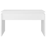 Coffee Table White 68x50x38 cm Engineered Wood - 45-Degree Angle