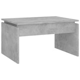 Coffee Table Concrete Grey 68x50x38 cm Engineered Wood - Front View