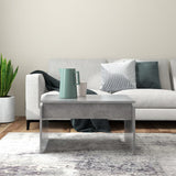 Coffee Table Concrete Grey 68x50x38 cm Engineered Wood