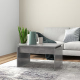 Coffee Table Concrete Grey 68x50x38 cm Engineered Wood