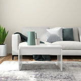 Coffee Table High Gloss White 68x50x38 cm Engineered Wood - Side View