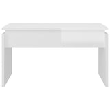 Coffee Table High Gloss White 68x50x38 cm Engineered Wood - 45-Degree Angle