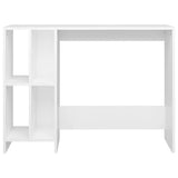 Notebook Desk White 102.5x35x75 cm Engineered Wood - Side View