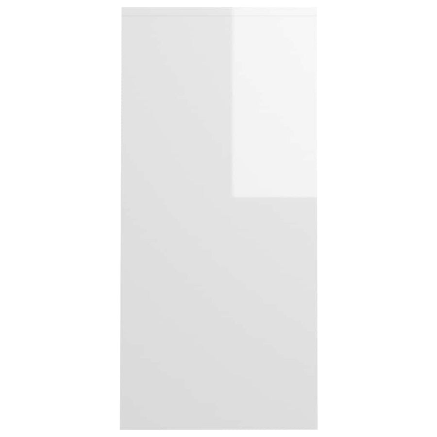 Notebook Desk High Gloss White 102.5x35x75 cm Engineered Wood