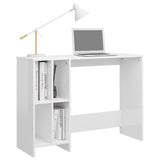 Notebook Desk High Gloss White 102.5x35x75 cm Engineered Wood - 45-Degree Angle