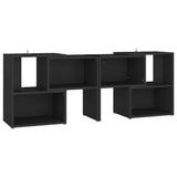 TV Cabinet Black 104x30x52 cm Engineered Wood - Front View