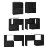 TV Cabinet Black 104x30x52 cm Engineered Wood - Rear View