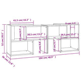 TV Cabinet Black 104x30x52 cm Engineered Wood
