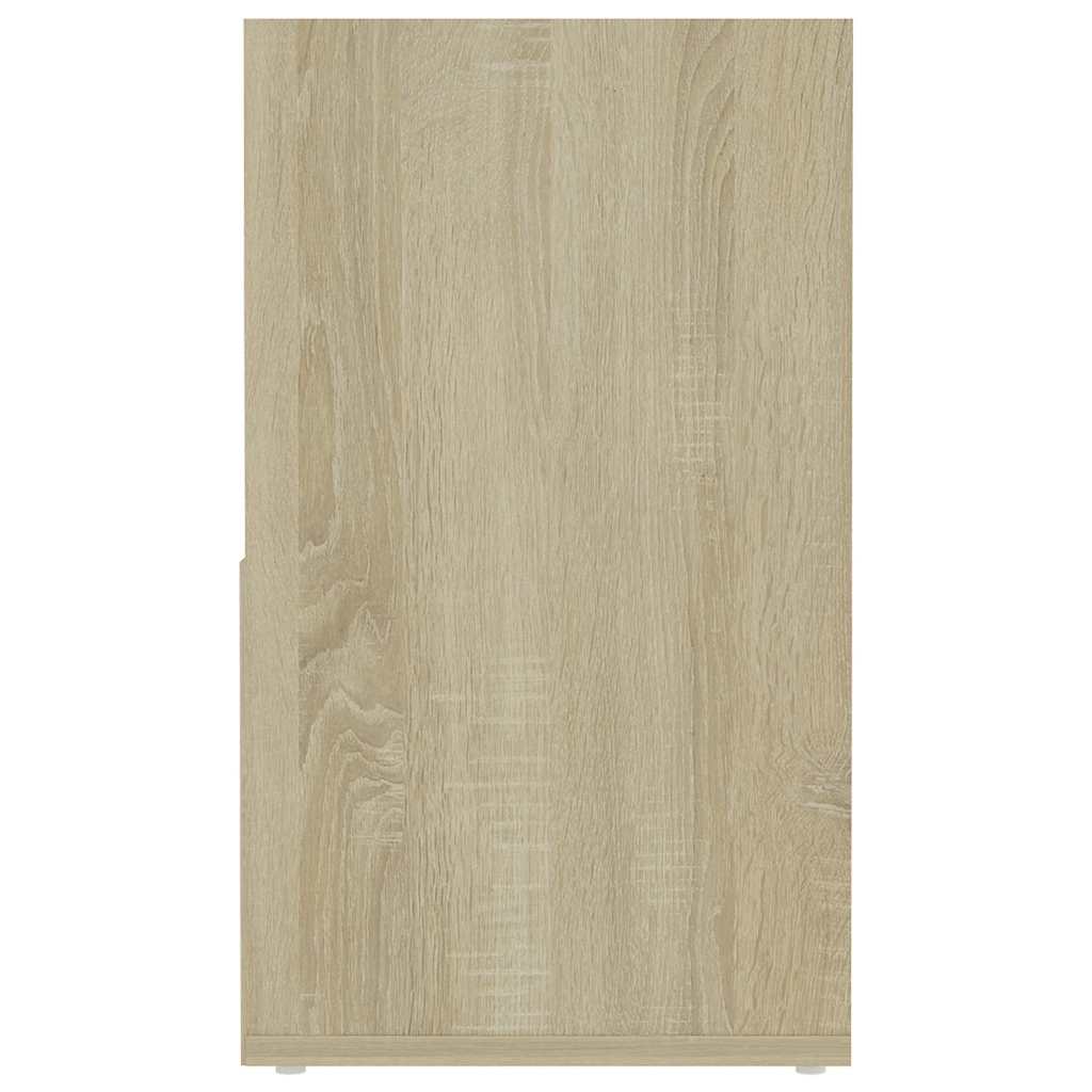 TV Cabinet White and Sonoma Oak 149x30x52 cm Engineered Wood