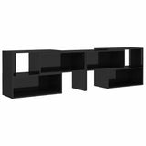 TV Cabinet High Gloss Black 149x30x52 cm Engineered Wood - Front View