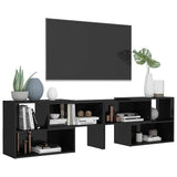 TV Cabinet High Gloss Black 149x30x52 cm Engineered Wood - Top-Down View