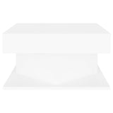 Coffee Table White 57x57x30 cm Engineered Wood - Side View