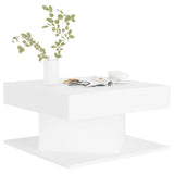 Coffee Table White 57x57x30 cm Engineered Wood - Top-Down View
