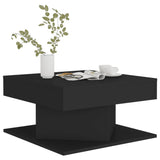 Coffee Table Black 57x57x30 cm Engineered Wood - Top-Down View