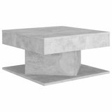 Coffee Table Concrete Grey 57x57x30 cm Engineered Wood - Front View