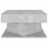 Coffee Table Concrete Grey 57x57x30 cm Engineered Wood - Side View