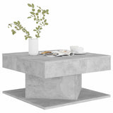Coffee Table Concrete Grey 57x57x30 cm Engineered Wood - Top-Down View