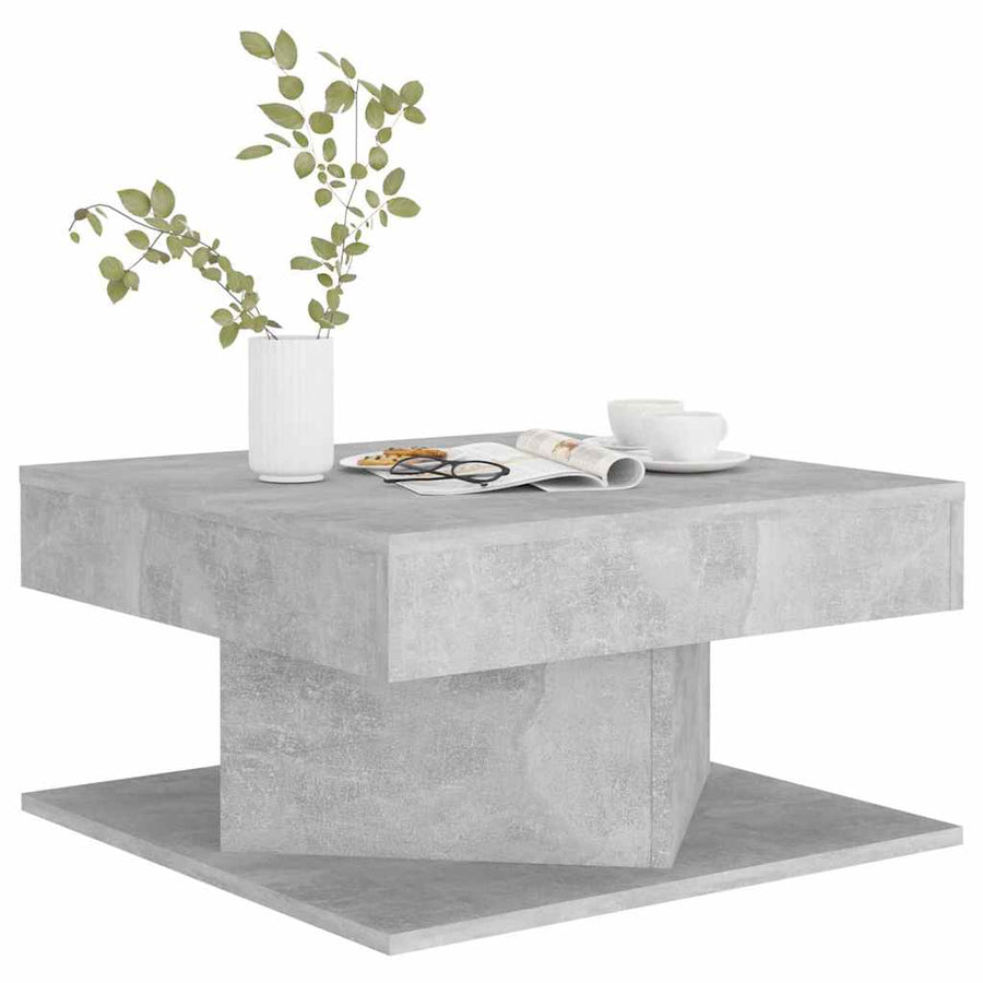 Coffee Table Concrete Grey 57x57x30 cm Engineered Wood