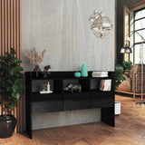 Sideboard High Gloss Black 105x30x70 cm Engineered Wood - Side View