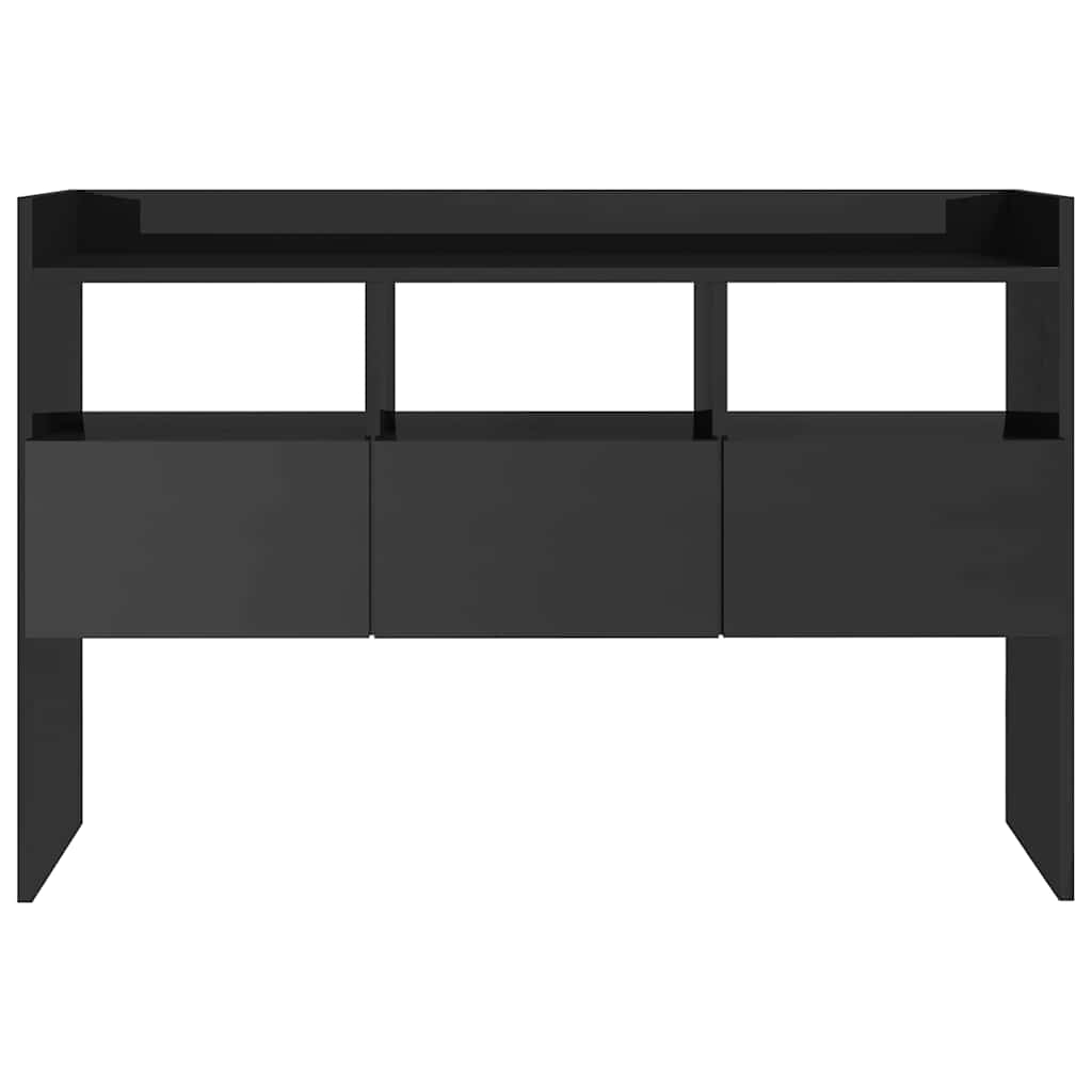 Sideboard High Gloss Black 105x30x70 cm Engineered Wood
