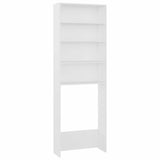 Washing Machine Cabinet White 64x24x190 cm - Front View