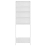 Washing Machine Cabinet White 64x24x190 cm - Side View
