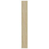 Washing Machine Cabinet White and Sonoma Oak 64x24x190 cm - Top-Down View