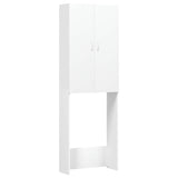 Washing Machine Cabinet White 64x25.5x190 cm - Front View