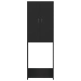 Washing Machine Cabinet Black 64x25.5x190 cm
