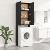 Washing Machine Cabinet Black 64x25.5x190 cm - Close-Up Angle