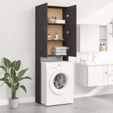 Washing Machine Cabinet Grey 64x25.5x190 cm - Close-Up Angle